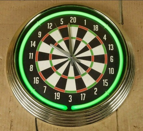 Neon green light dartboard - neon,